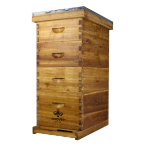 Hoover Hives Wax Coated 8 Frame Beehive With 1 Deep Bee Box & 3 Medium Bee Boxes